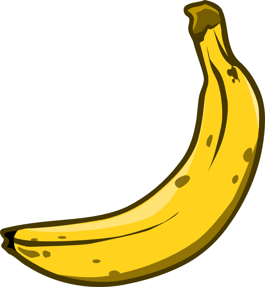 Single Large Yellow Banana Free Clip Art