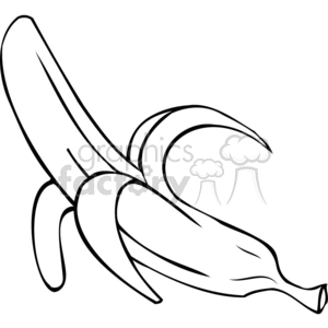 Banana outline clipart