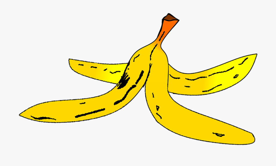 Banana peel tripping.