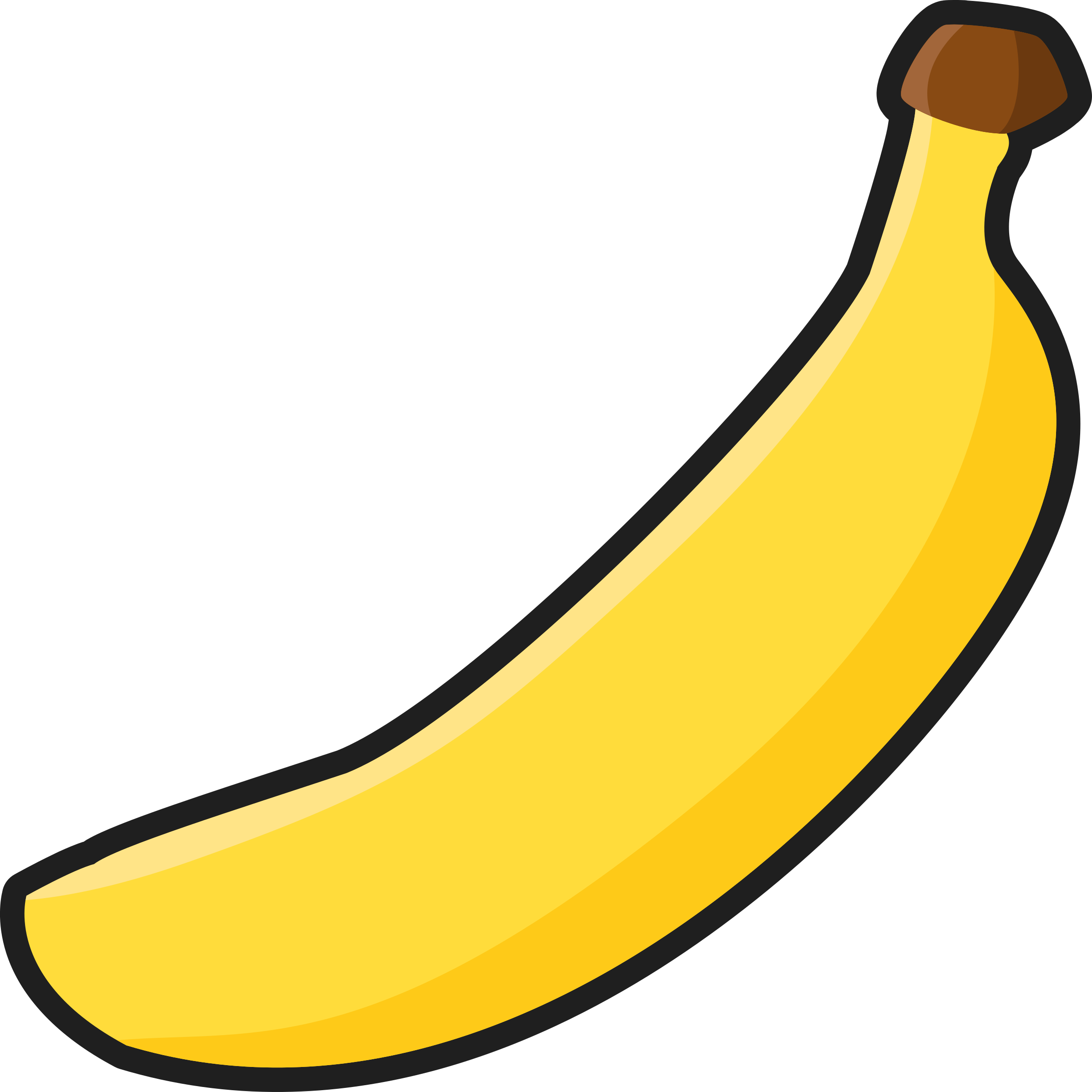 Clipart simple banana outlined image