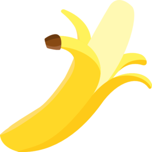 Simple peeled banana clip art at vector clip art