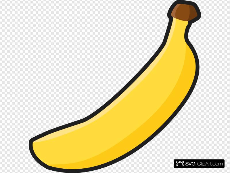 Simple Banana Clip art, Icon and SVG