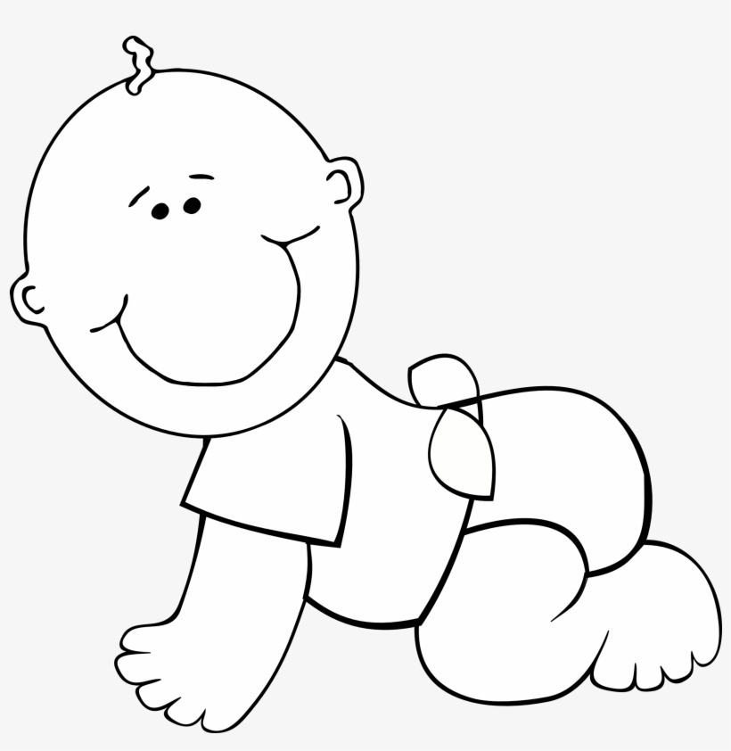 Baby Boy Clipart Black And White