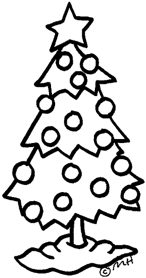 Free Christmas Clip Art Black And White