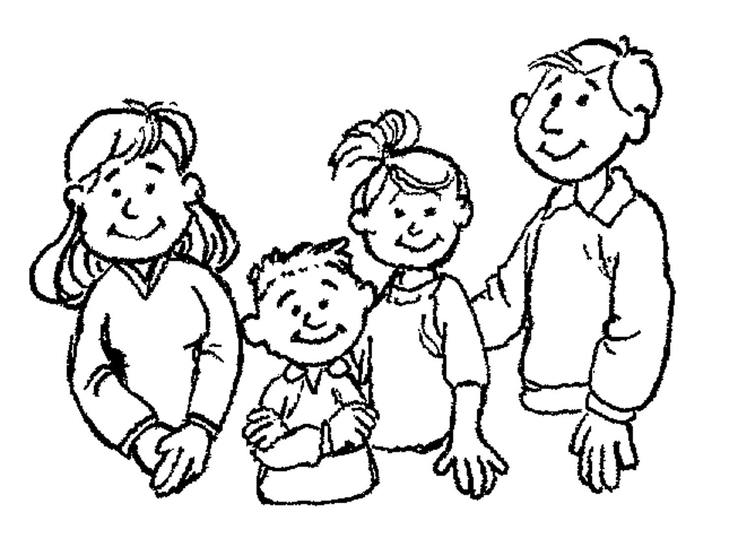 Family black and white clipart black and white family