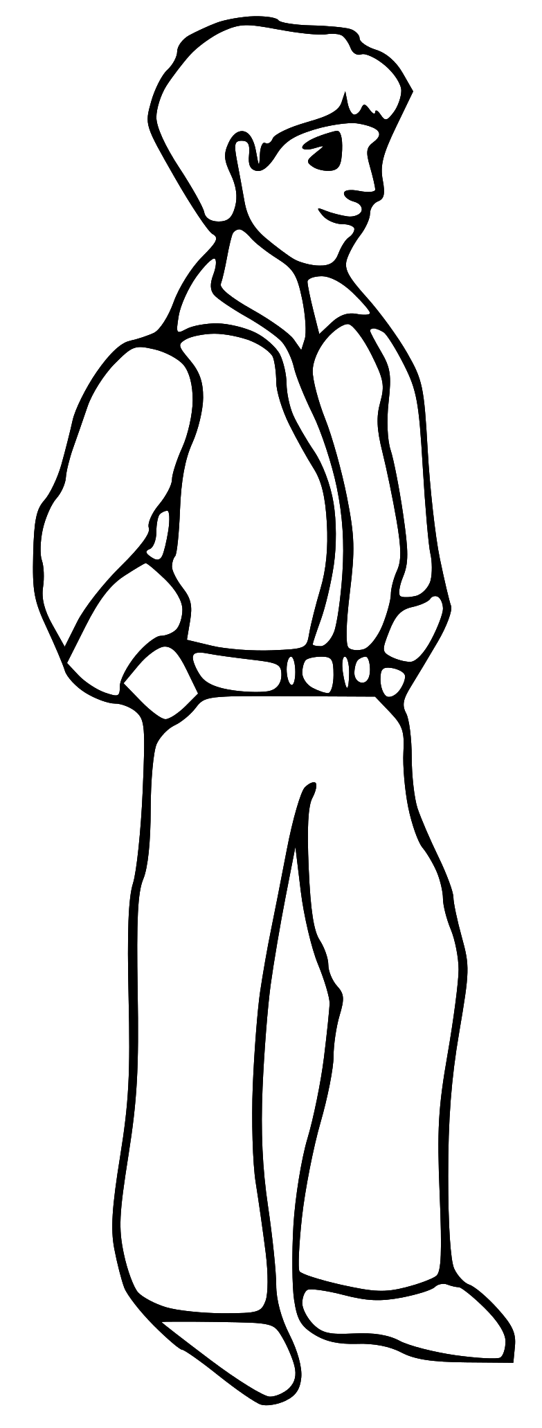 Man Clipart Black And White