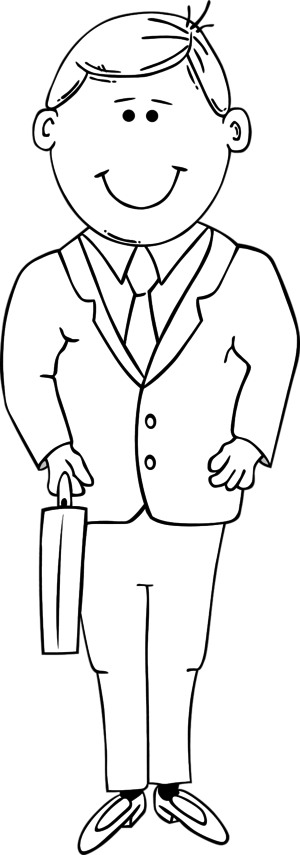 Man Clipart Black And White