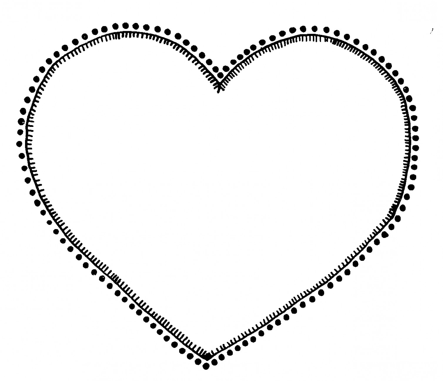 Heart Outline Clipart Black And White Black And White Heart