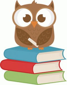 Owl reading book.