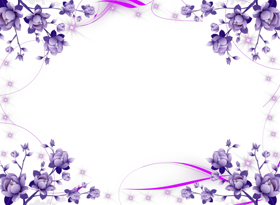 Blue Flower Borders And Frames clipart