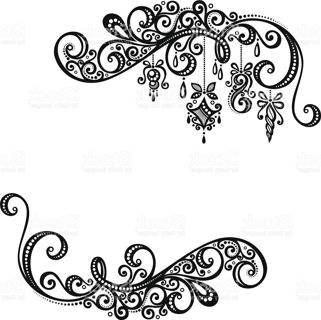 HD Black And White Thanksgiving Borders Vector Image