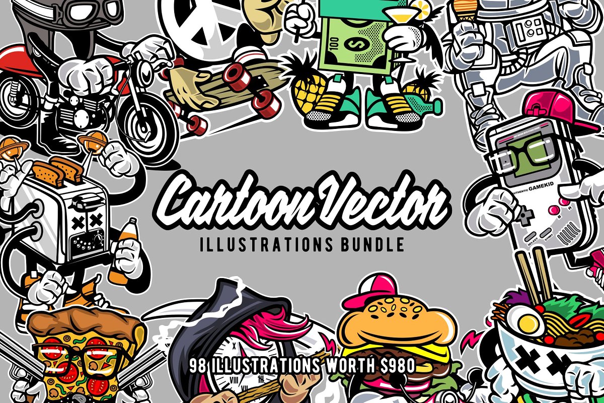 Cartoon vector bundle.