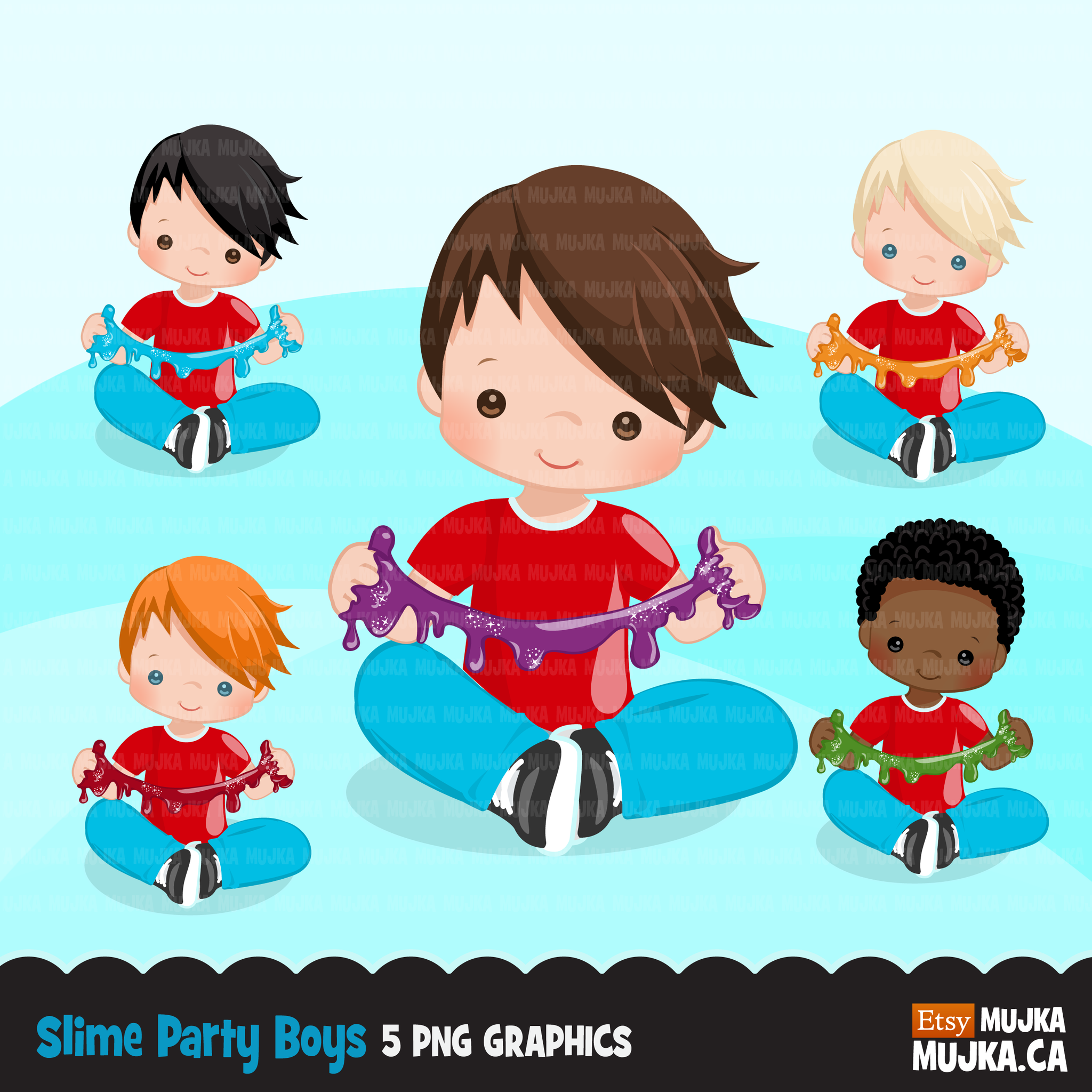 Slime party clipart.