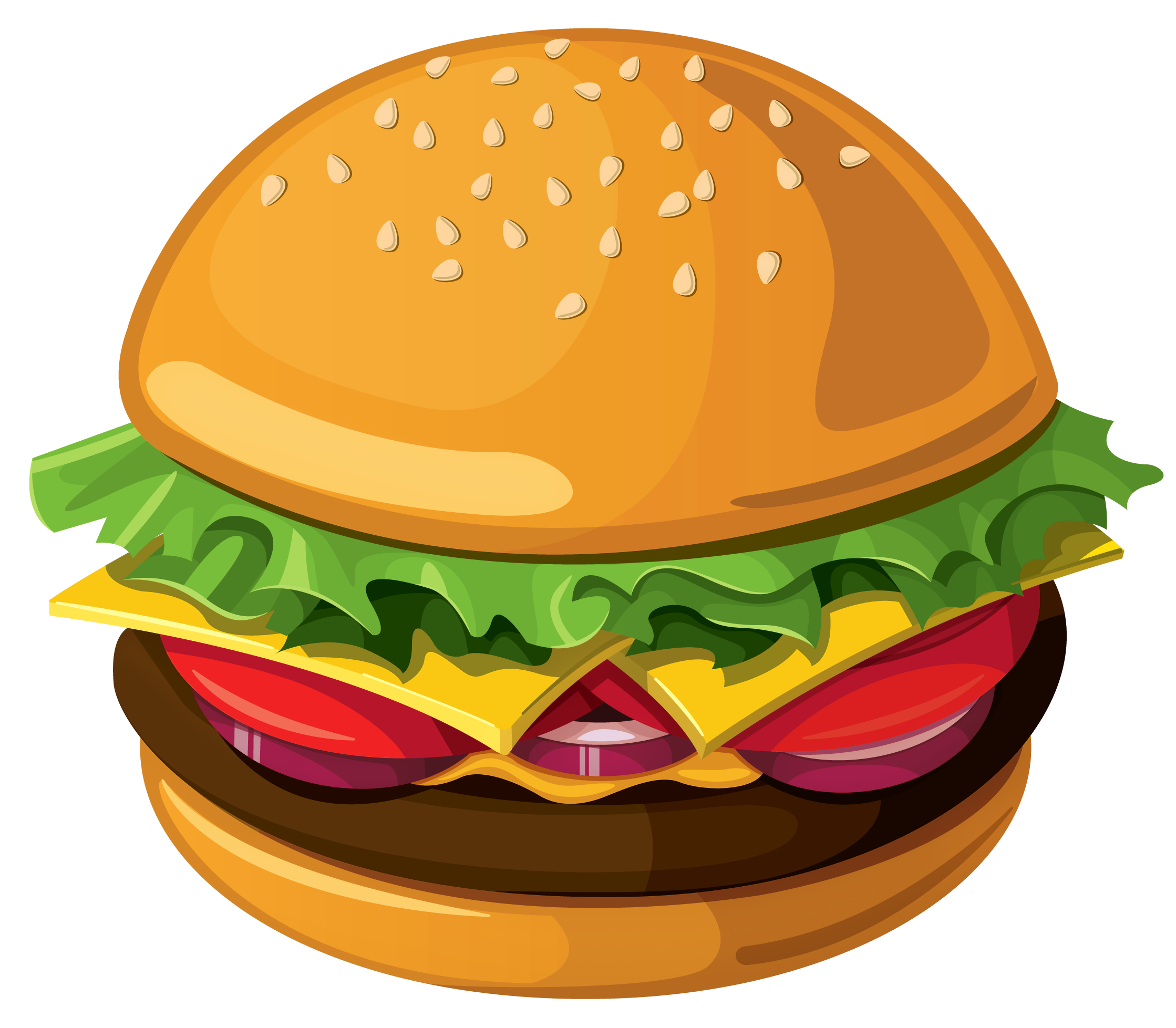 Hamburger fast food.