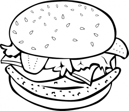 Free hamburger outline.