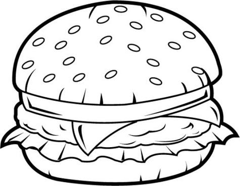 Burger sandwich outline.