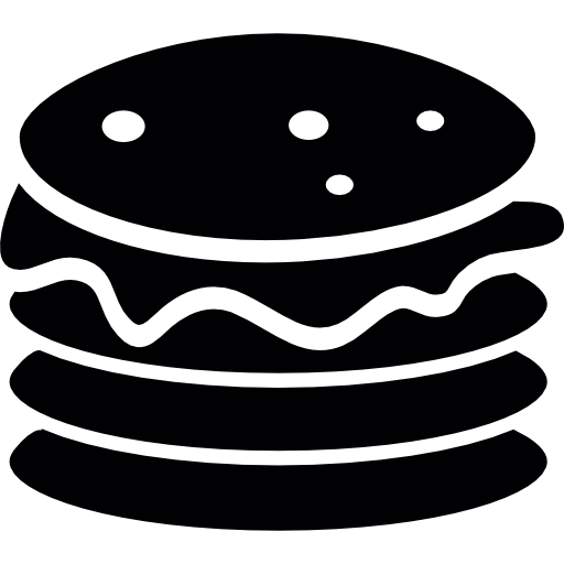 Double patty burger silhouette Icons