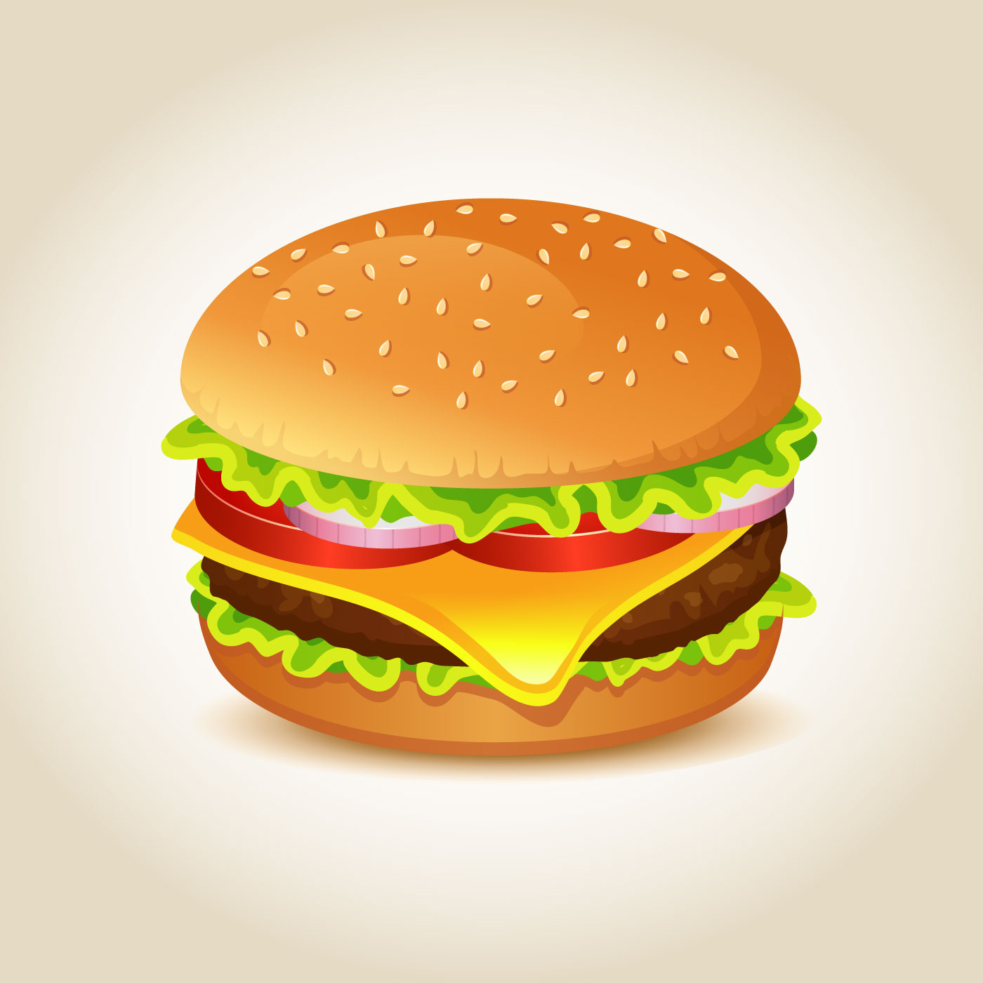 Cheeseburger free vector.
