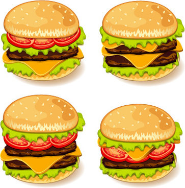 Burger free vector.