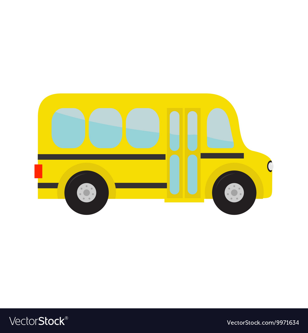 Yellow school bus kids Cartoon clipart