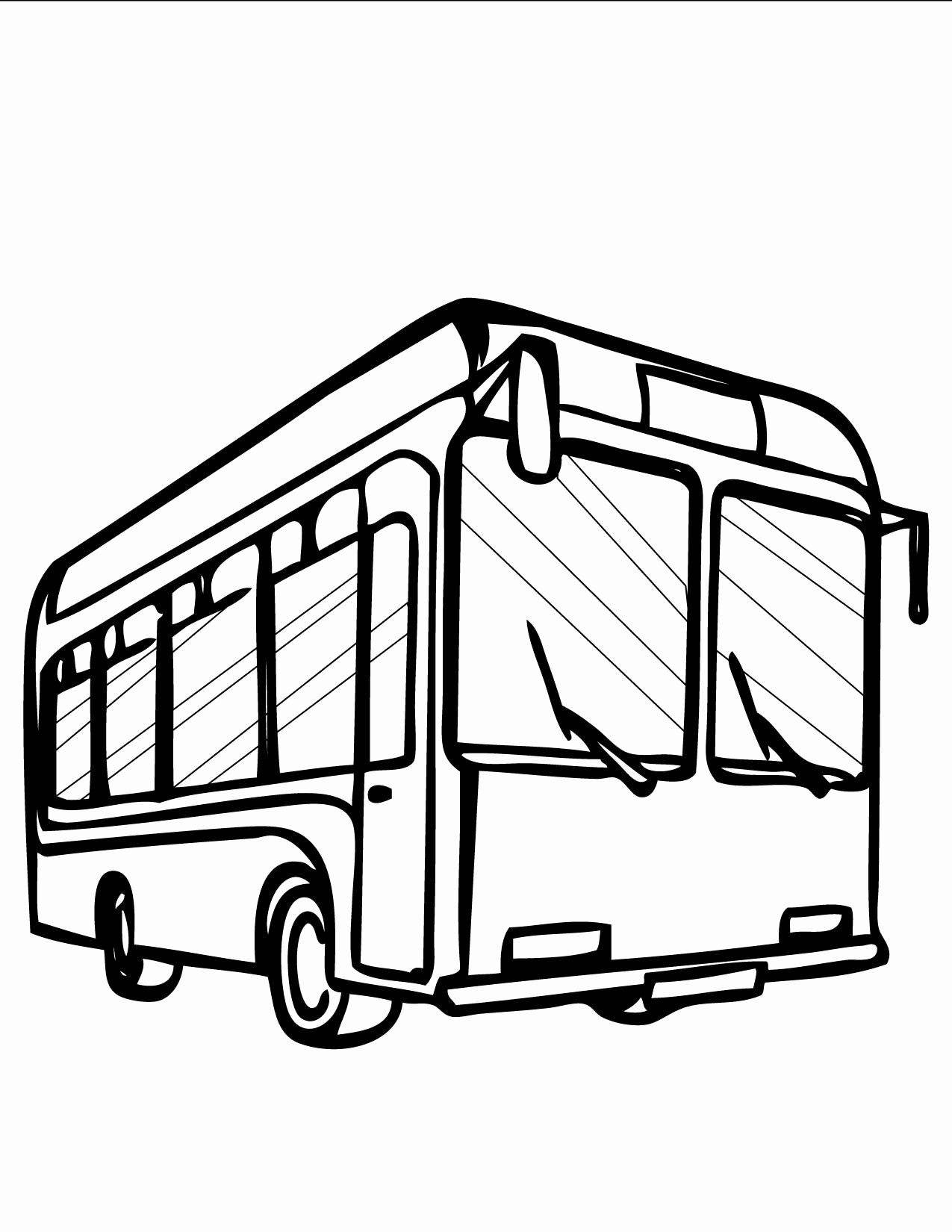 clipart bus coloring
