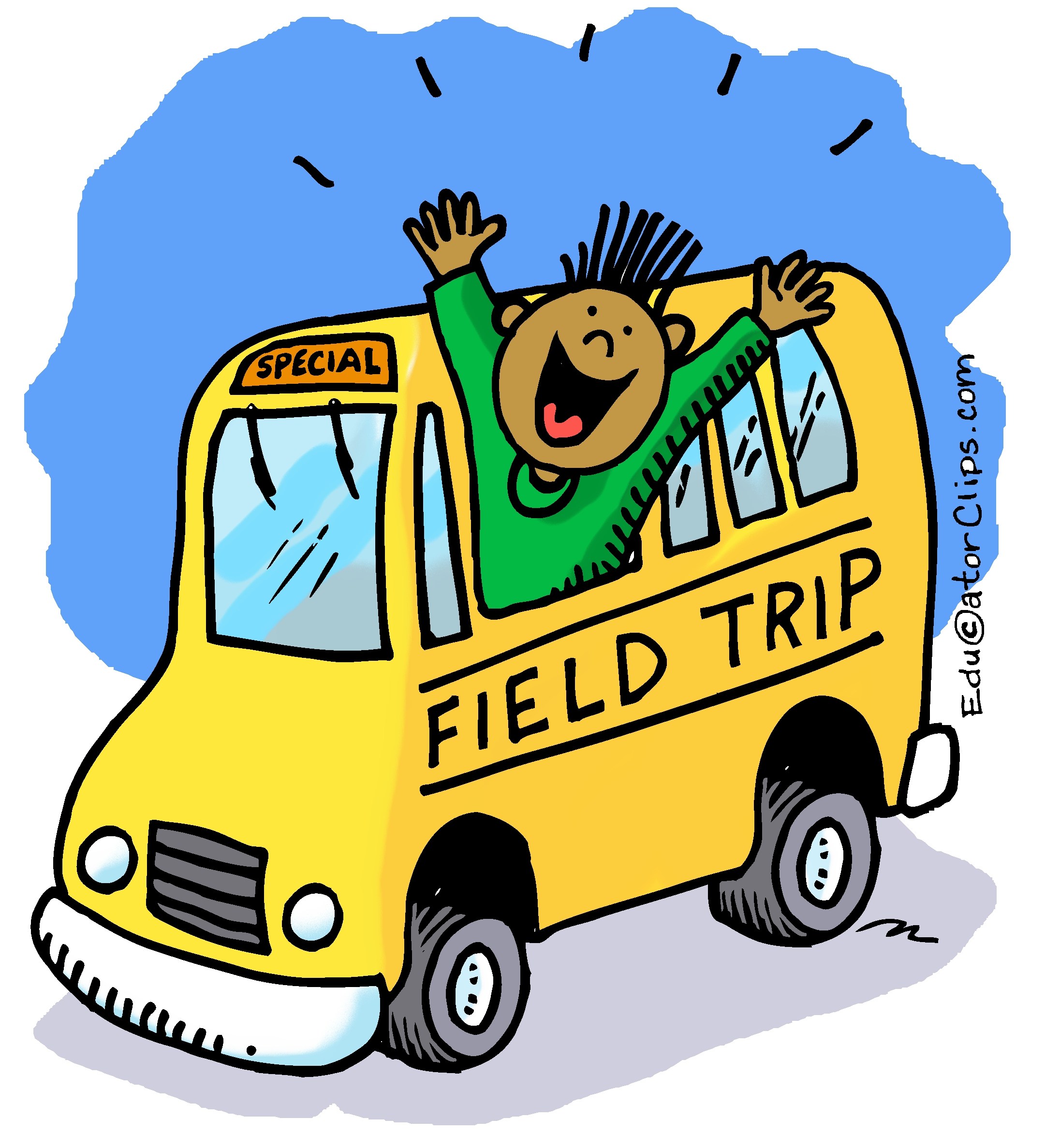 Field trip bus clipart