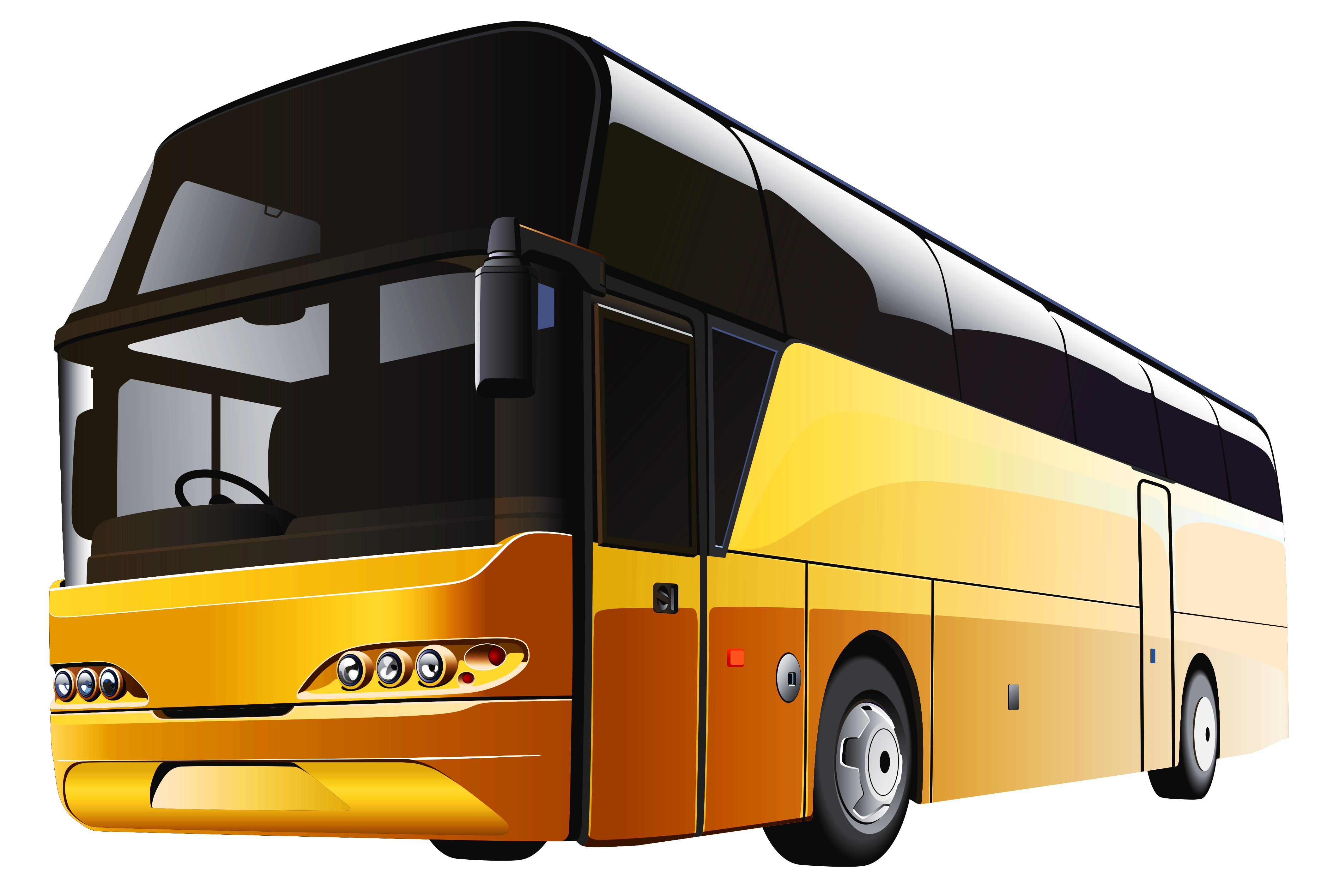 Yellow Bus PNG Clipart