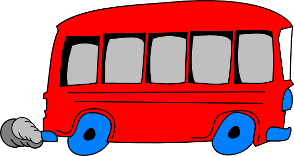 Red school bus.