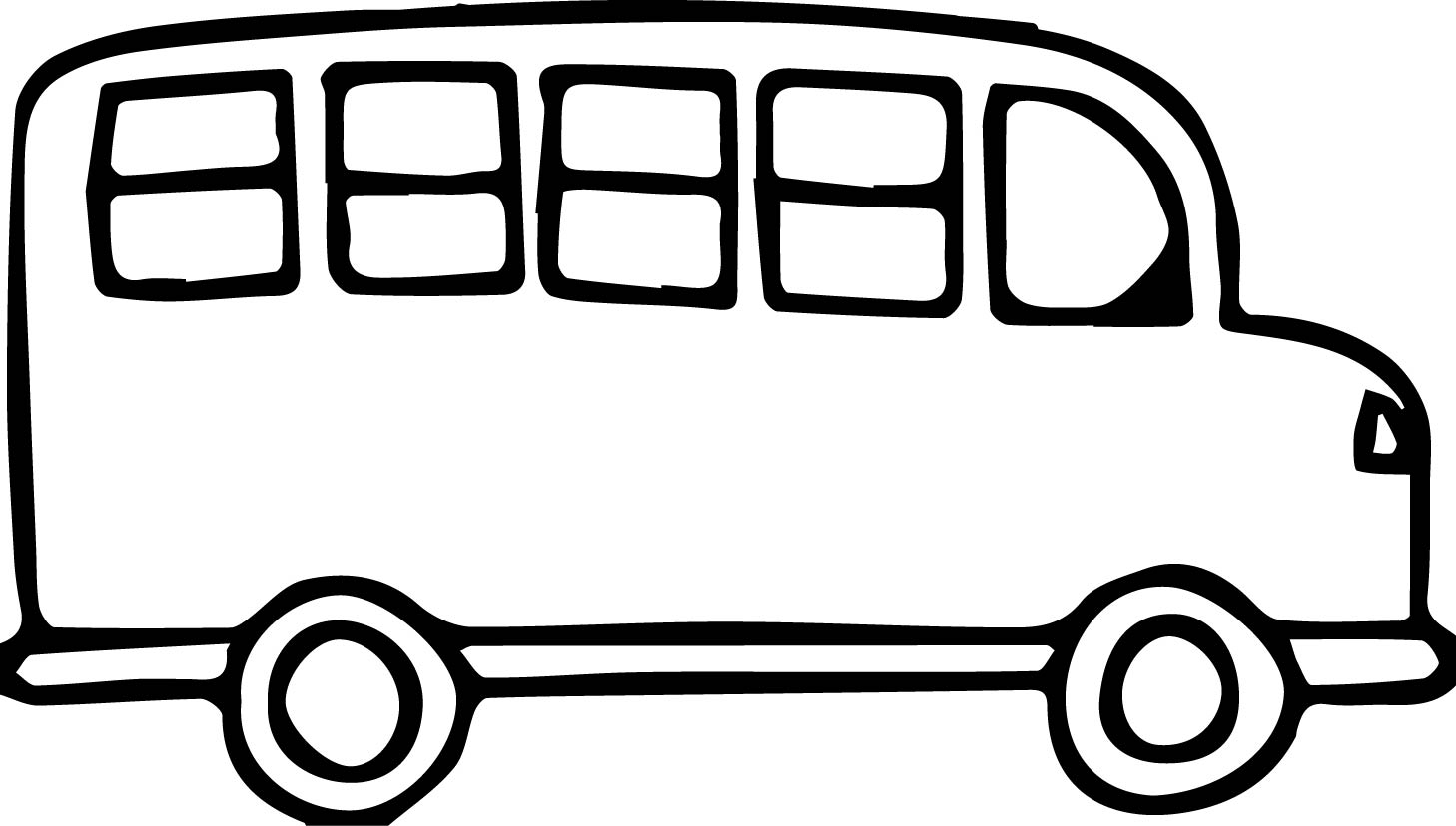 Bus Black And White Clipart