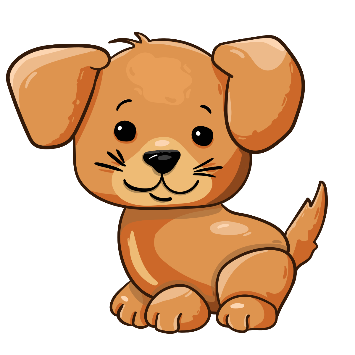 Cartoon cute puppy