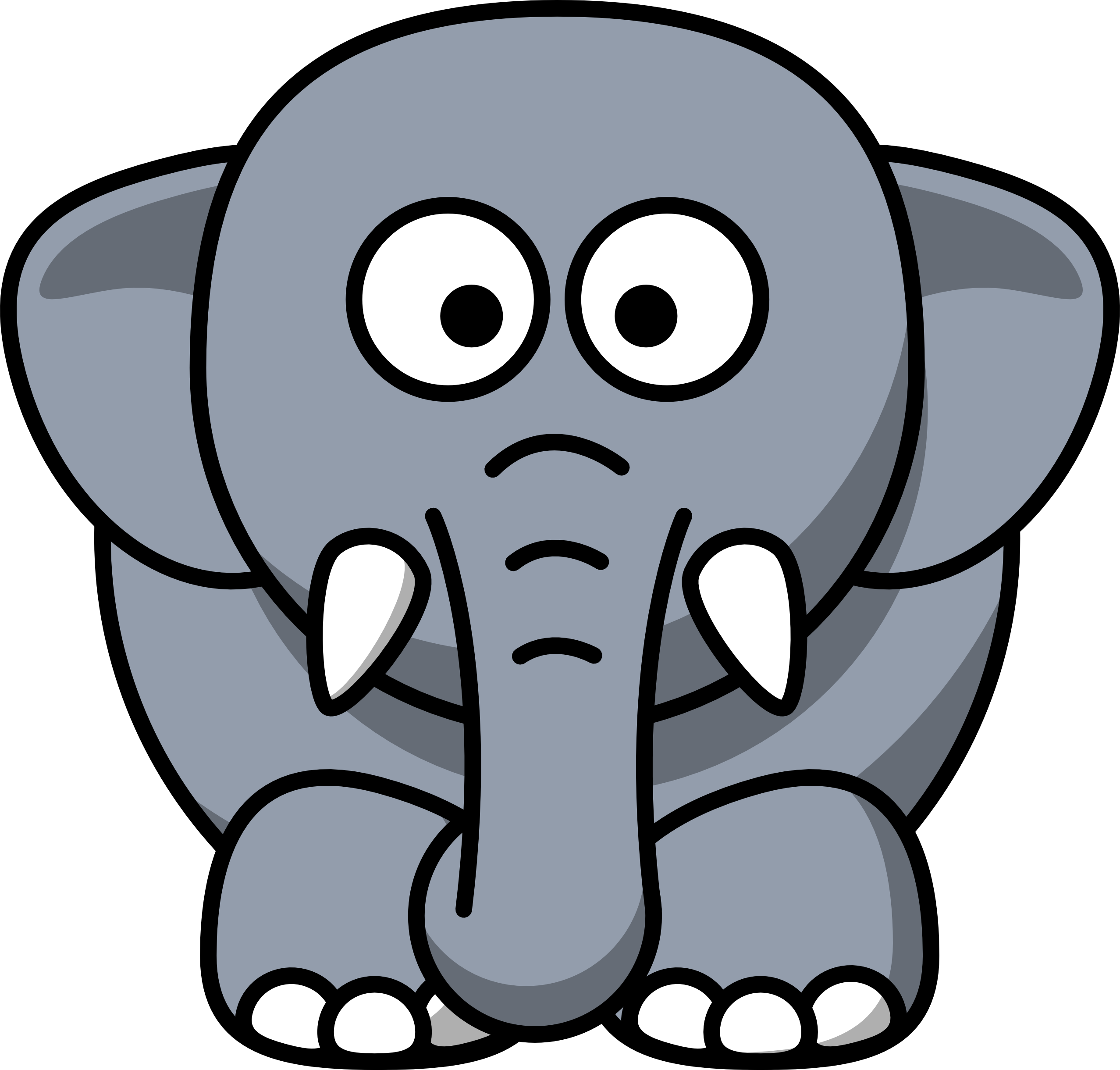 Free elephant cartoon.