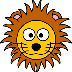 Cartoon golden lion.