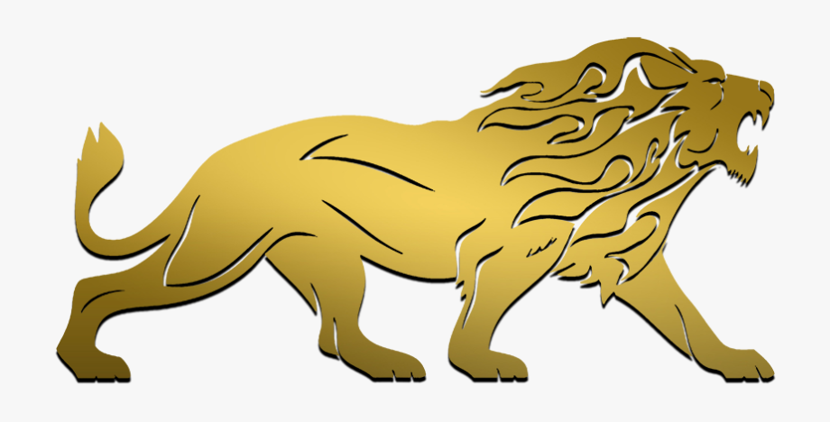 Lion clip golden.