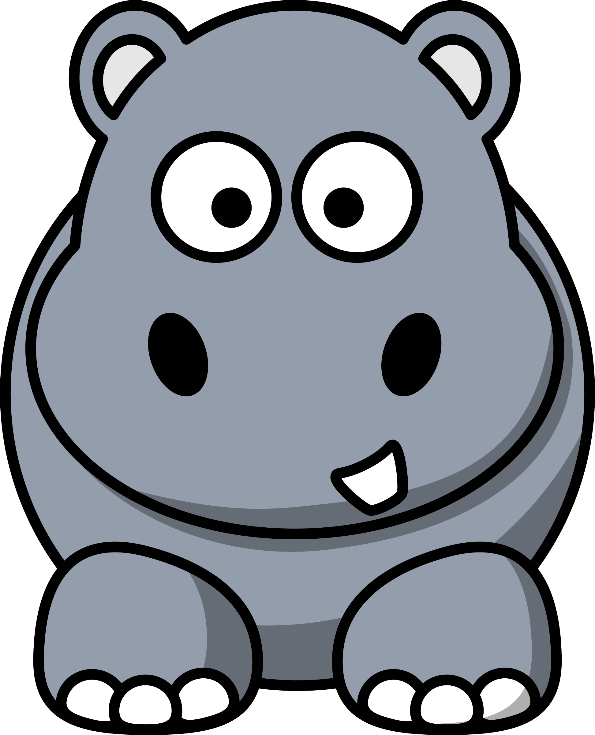 Cartoon hippo by