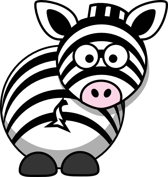 Cartoon zebra clipart.