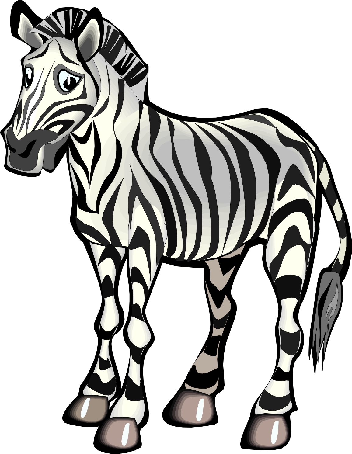 Free cartoon zebra.