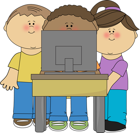 Children clipart computer.