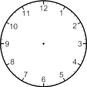clipart clock face blank