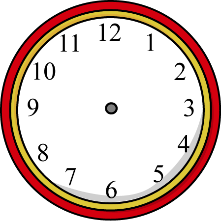 clipart clock face half past
