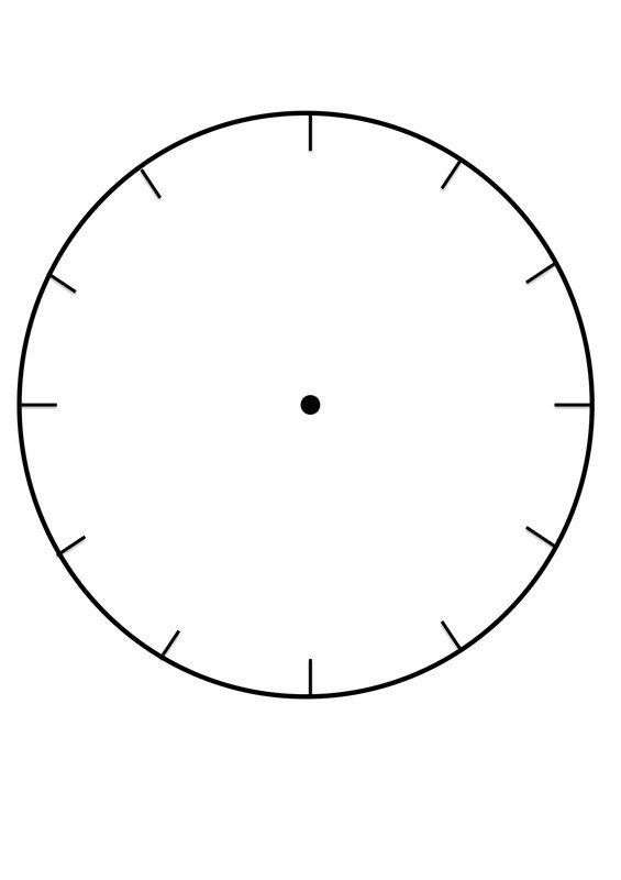 Free printable Clock face template for learning to tell the