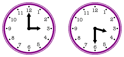 clipart clock face purple