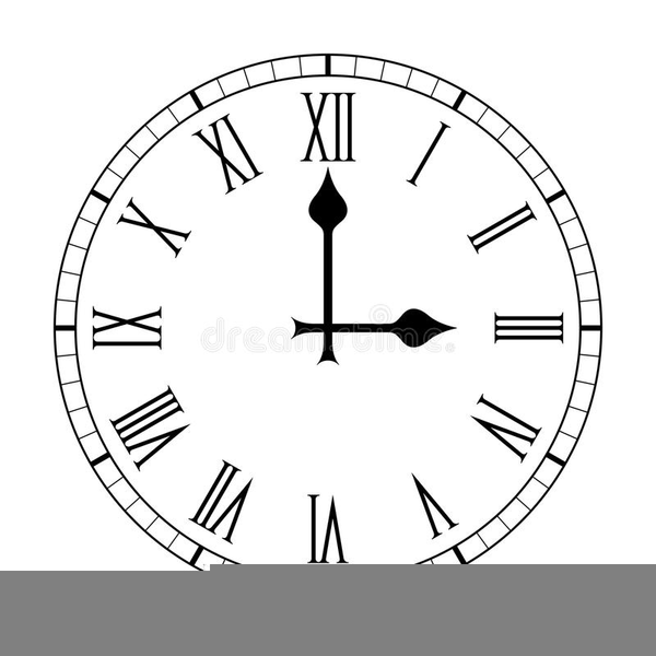Roman numeral clock.