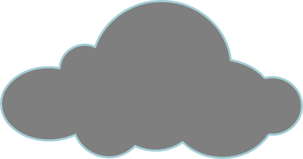 Gray clouds clipart.