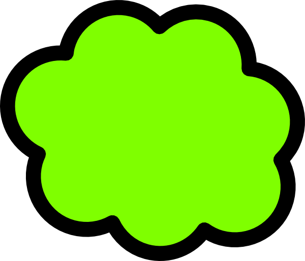 Green Cloud Cliparts