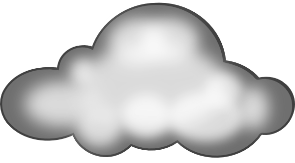 Grey cloud clipart