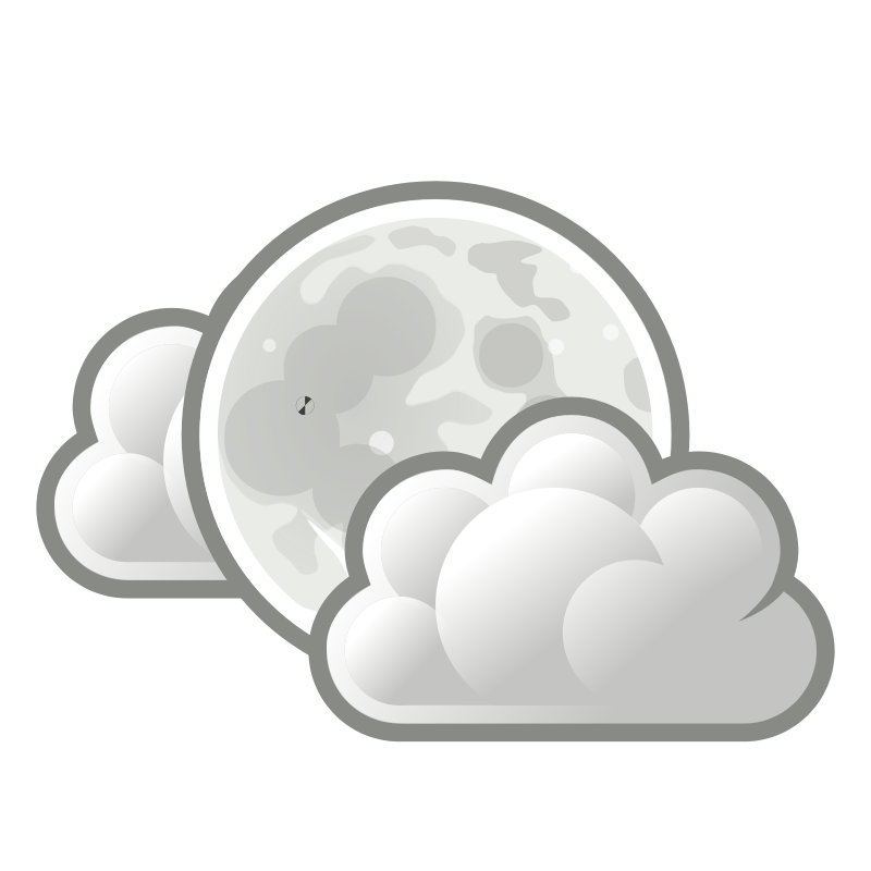 clipart clouds night