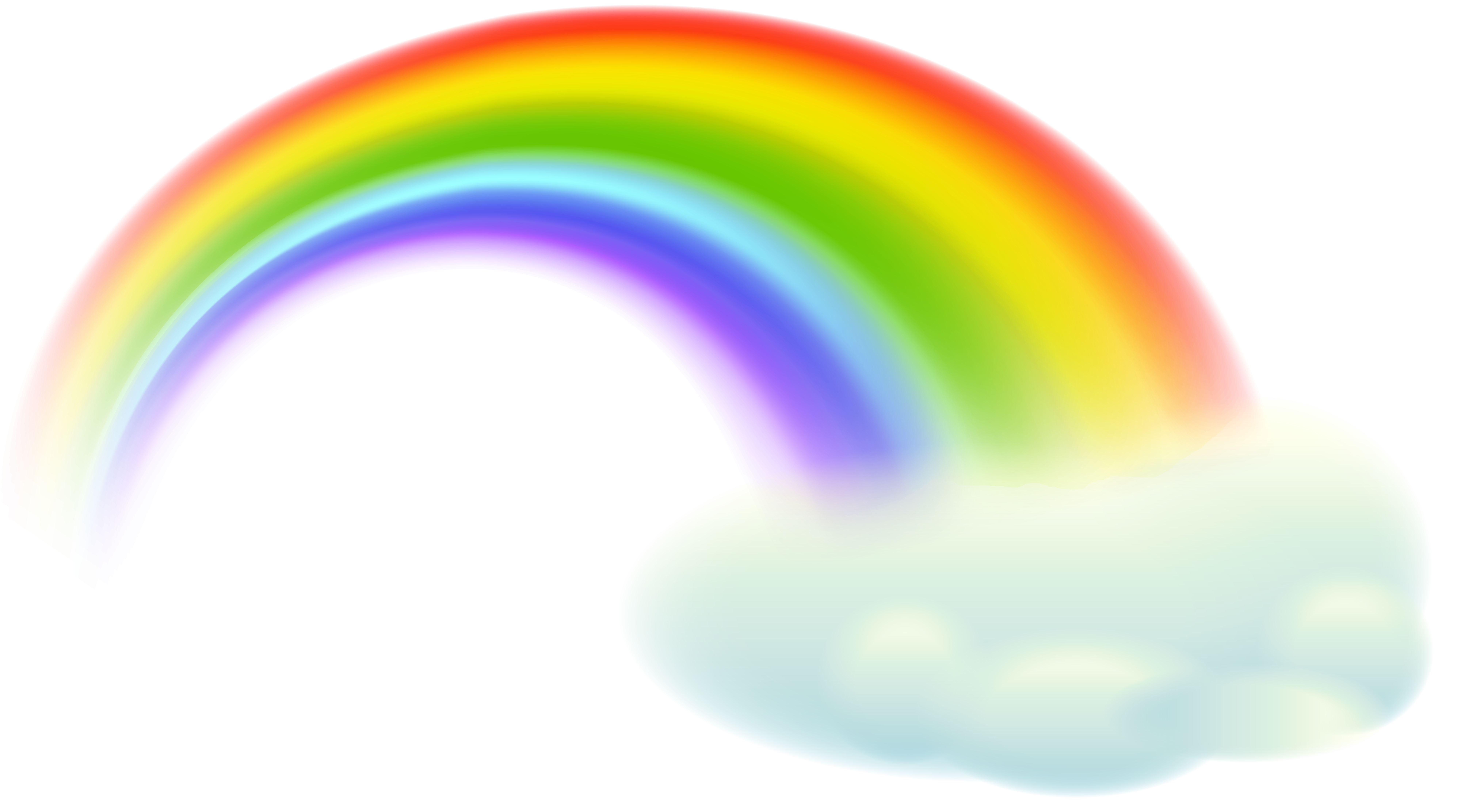 Rainbow With Clouds Clipart