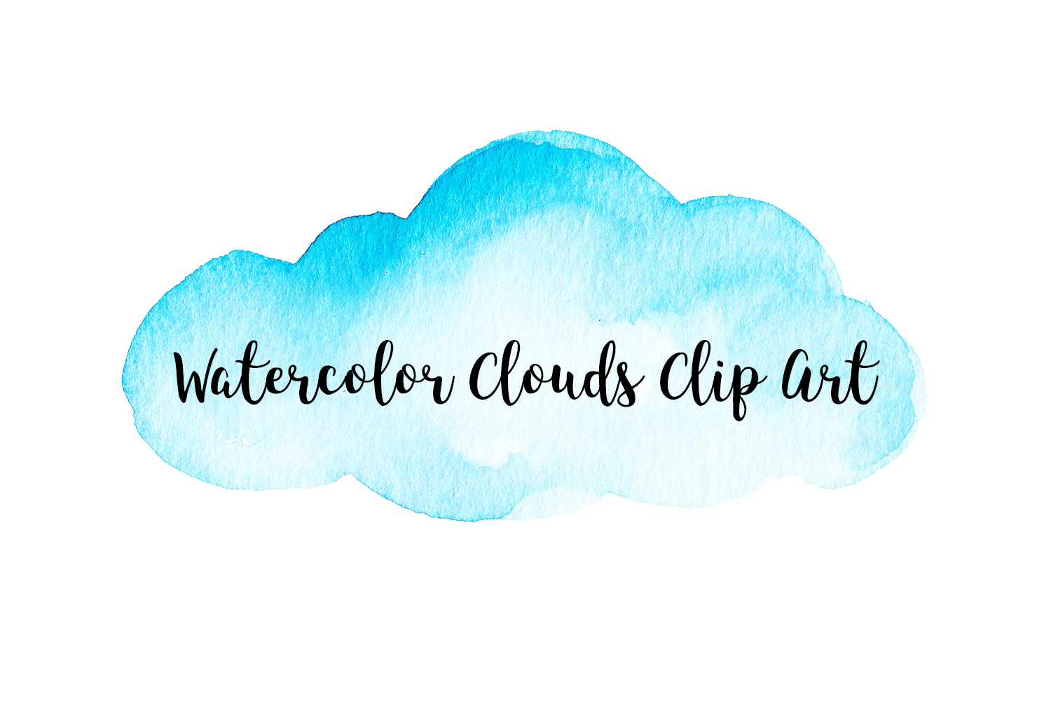 Watercolor clouds clip.