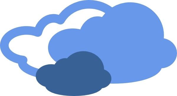 Heavy Clouds Weather Symbol clip art Free vector in Open