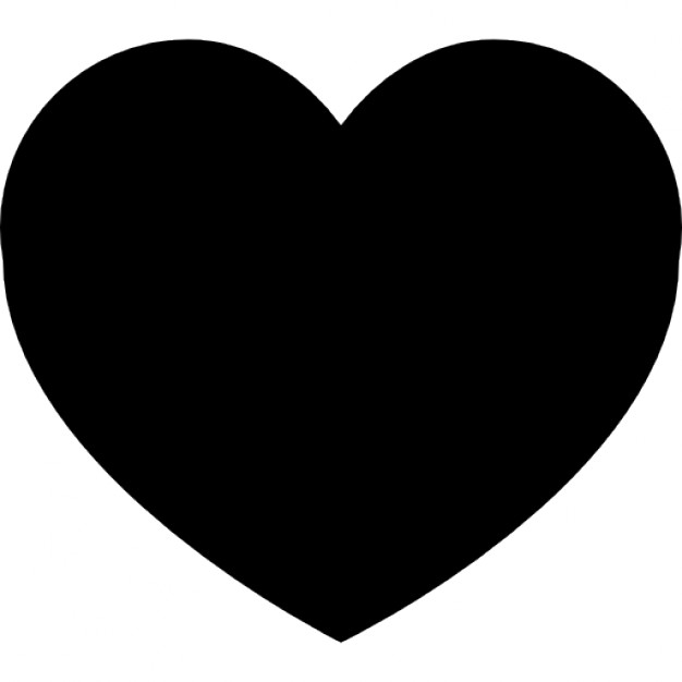 Clipart coeur noir.